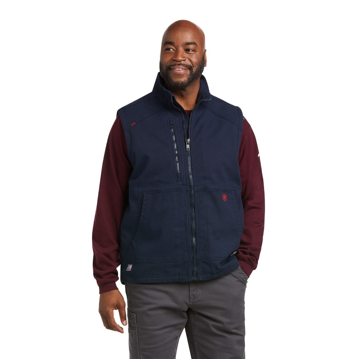 Ariat FR DuraLight Stretch Canvas Vest in Navy